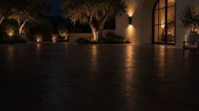 Walnut, satin finish, night
